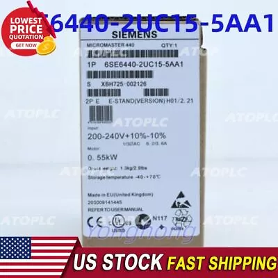 Buy New Siemens 6SE6440-2UC15-5AA1 MICROMASTER440 Without Filter 6SE6 440-2UC15-5AA1 • 357.27$