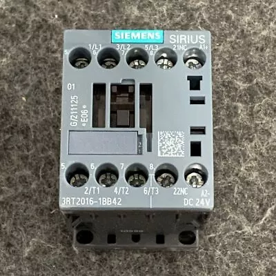 Buy SIEMENS 3RT2016-1BB42 Contactor, 3-Pole, 9 A, 4 KW • 14.99$