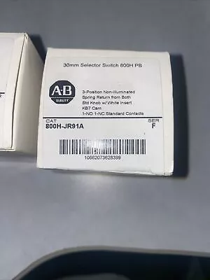 Buy Allen Bradley Ab 800h-jr91a 30 Mm Selector Switch 800h Pb 3 Position • 35$