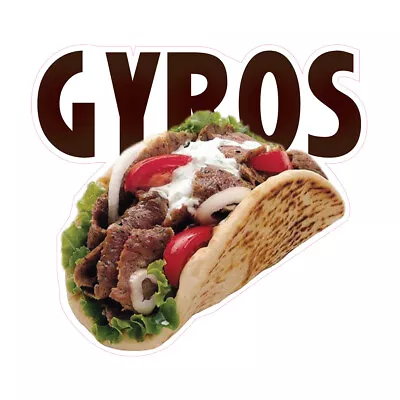 Buy Food Truck Decals Gyros Style A Restaurant & Food Concession Sign Brown • 16.99$