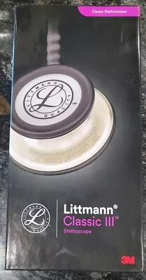 Buy New 3M Littmann Classic III Monitoring Stethoscope Black Edition Black Stem 5620 • 86.95$