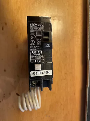 Buy SIEMENS  ITE QF120 Single Pole 20 AMP  GFCI Ground Fault Circuit Breaker USED • 22$