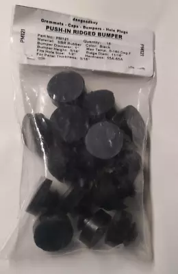 Buy Large Rubber Push-in Ridged Stem Bumpers 1  OD - Fits 1/2  Hole • 5$