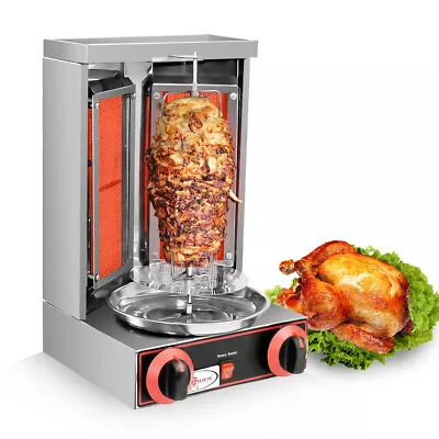 Buy Shawarma Doner Kebab Machine Rotating Rotisserie Oven Grill LPG Gas Automatic • 138$