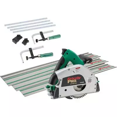 Buy Grizzly PRO T33300ZX 6-1/4  Track Saw Bundle • 315.95$