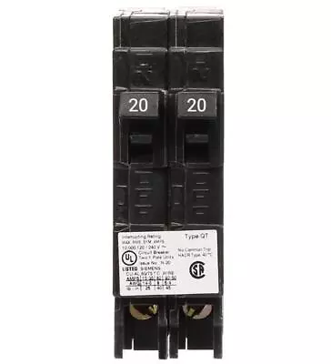 Buy Q2020NC (no Clip) - Siemens 20 Amp Tandem Breaker • 17.09$