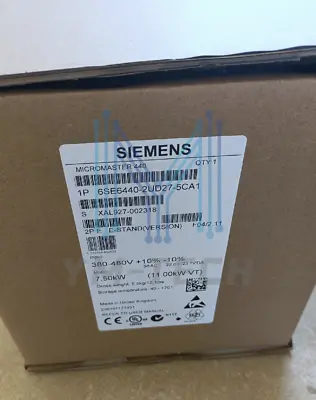Buy New Siemens 6SE6440-2UD27-5CA1 Micromaster 440 380-480V Via DHL Or FedEX • 336.99$