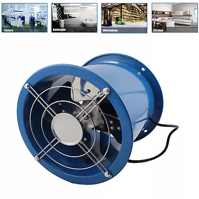 Buy 10  180W Axial Fan Cylinder Pipe Spray Booth Paint Fume Exhaust Fan 1460m³/h • 75.99$