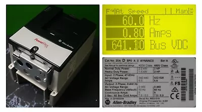 Buy Allen-Bradley PowerFlex 70 3HP 20AD5P0A0AYNNNC0 480 VAC Clean Tested FRN:5.001 • 494.99$