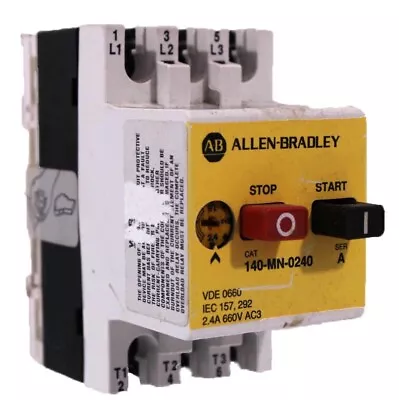 Buy Allen-Bradley 140-MN-0240 Motor Starter 2.4A 660V AC3 10kA Ser A • 8$