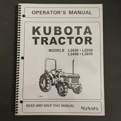 Buy Kubota B2650 L2950 L3450 L3650 Operator Manual - ORIGINAL OEM • 19.99$