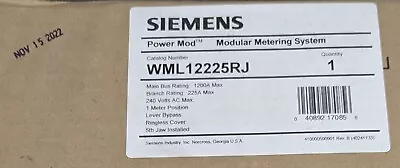 Buy ⚡ Siemens LEVER BYPASS RINGLESS WML12225RJ 1200A 225 Amp 3-In-1-Out  Meter Stack • 3,095$