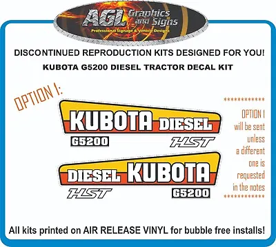 Buy KUBOTA G5200 DIESEL HST Replacement Decal Set G3200 • 32.51$