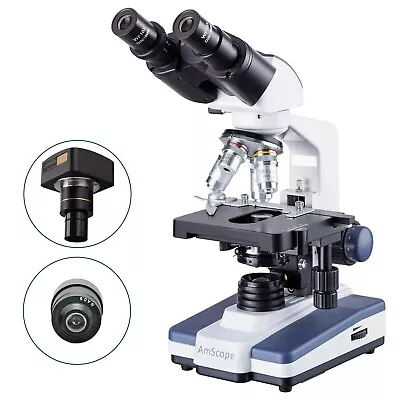 Buy Amscope 40X-2500X Binocular LED Darkfield Microscope Siedentopf Head +5MP Camera • 890.99$