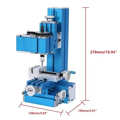 Buy Small Manual Milling Machine 100-240V DIY Woodworking Soft Metal Processing Tool • 169.99$