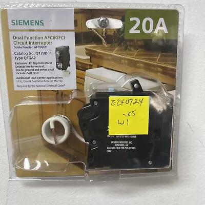 Buy Siemens 20 Amp AFCI/GFCI Dual Function Circuit Breaker • 48.99$
