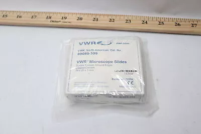 Buy (72-Pk) VWR Double Frosted Clipped Corners Microscope Slides 89085-399 • 6$