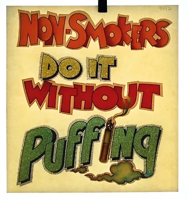 Buy Authentic VINTAGE  Non-Smokers Do It Without Puffing  Transfer Iron On • 9.50$