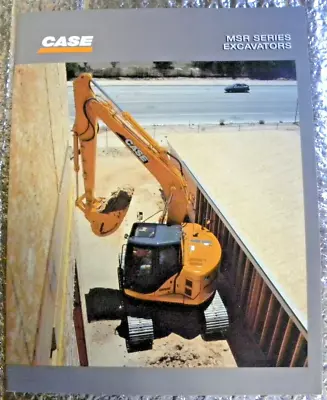 Buy 2002 Case MSR Series Excavators Factory Dealership Spec Brochure Catalog • 12.50$