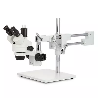 Buy AmScope 7X-90X Simul-Focal Stereo Zoom Microscope On Dual Arm Boom Stand • 507.99$