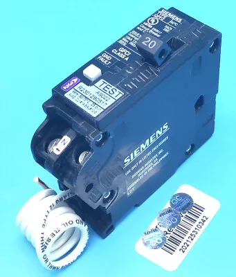 Buy Circuit Breaker Siemens QF120 Q120A 20 Amp 1 Pole 120V 10kA GFCI • 134.99$