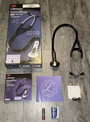 Buy 3M Littmann 3200 Electronic Stethoscope - Black (3200BK27) • 800$