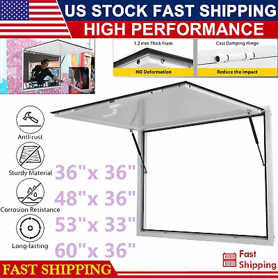 Buy Concession Stand Trailer  4 Sizes Serving Window Awning Food Truck Service Door  • 372.37$