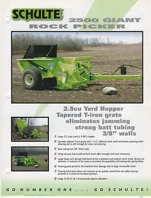 Buy SCHULTE 2500 GIANT ROCK PICKER YARD HOPPER TAPERED T-IRON GRATE 2-Page Sheet • 14.95$