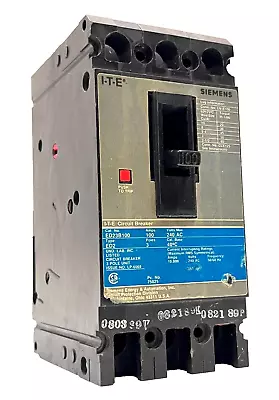 Buy Siemens ED23B100 100A 3 Pole 240V ED Frame Sentron Molded Case Circuit Breaker • 49.99$