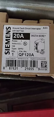 Buy Siemens 20 Amp Gfci Breaker QF120A • 40$