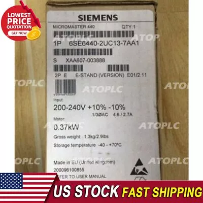 Buy New Siemens 6SE6440-2UC13-7AA1 MICROMASTER440 Without Filter 6SE6 440-2UC13-7AA1 • 336.47$