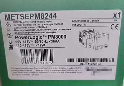 Buy NEW SCHNEIDER METSEPM8244 Electric PowerLogic PM8000 Power Meter • 2,759$