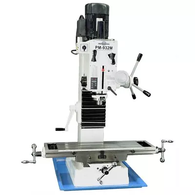 Buy PM-932M Manual Speed Bench Top Milling Machine With Power Down Feed & 3-axis DRO • 5,499.99$