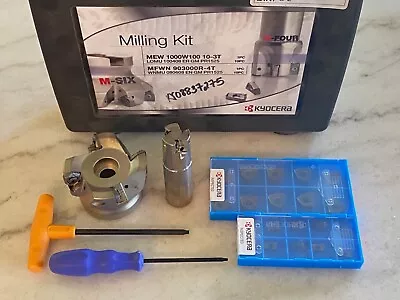 Buy KYOCERA MEW 1000W100 10-3T & MFWN 903000R-4T Kit Indexable Milling Cutters • 499.99$