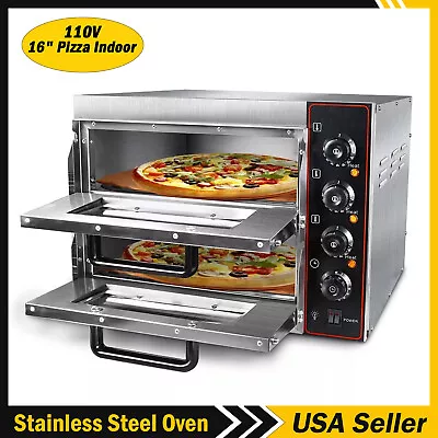 Buy Commercial Countertop Pizza Oven Double Deck Pizza Marker For 16  Pizza Indoor • 256.48$