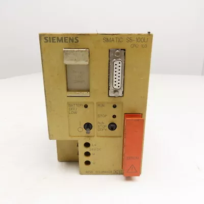 Buy Siemens 6ES5 103-8MA03 Simatic S5-100U CPU Processor 24VDC Input 1A • 149.99$