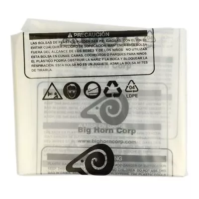 Buy Big Horn 20'' Diameter Clear Plastic Dust Collection Bag 32'' X 42'' 5Pk • 15.99$