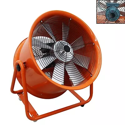 Buy 24  Movable Axial Fan Cylinder Pipe Spray Booth Paint Fumes Blower 1450 Rpm 220V • 596.90$