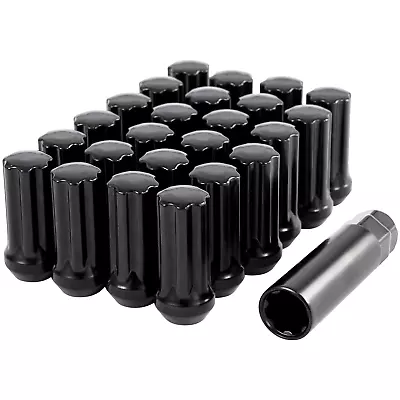 Buy DCVAMOUS 24 PC 14x1.5 Lug Nuts Black 19mm Hex Compatible With Chevy GMC 6 Lug Af • 28.63$