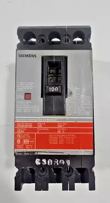 Buy Siemens CED63B100 100AMP 3 Pole 600V Circuit Breaker Current Limiting Used • 249$