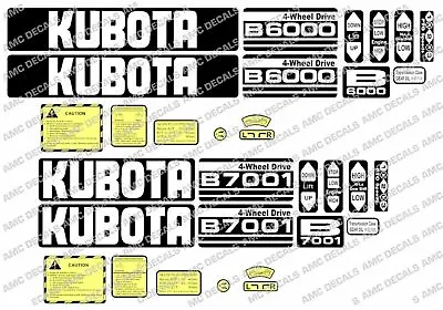 Buy Kubota B6100 B6000 B6001 B7000 B7100 B5000 Compact Tractor Decals Sticker Set • 57.14$