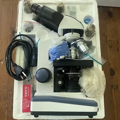 Buy AmScope 40X-2500X LED Lab Binocular Compound Microscope EXCELLENT HARDLY USED • 143.96$