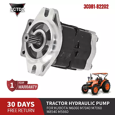 Buy Tractor Hydraulic Pump 3C081-82202 For Kubota M6060 M7040 M7060 M7040FC M7060HD • 279$