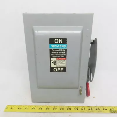 Buy Siemens GNF322 60A 240V 3P Non-Fusible Safety Disconnect Switch Type 1 Enclosure • 44.99$