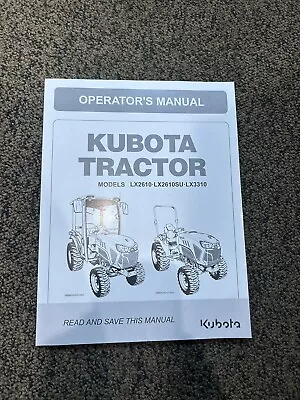 Buy Kubota Tractor LX2610/3310 Operators Manual • 20$