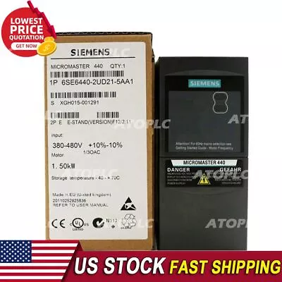 Buy New Siemens 6SE6440-2UD21-5AA1 MICROMASTER440 Without Filter 6SE6 440-2UD21-5AA1 • 367.42$