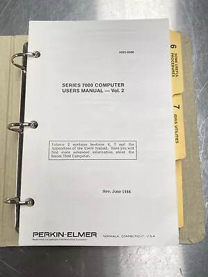 Buy Perkin Elmer PE Series 7000 Computer Vol.2 - Instructions Manual / Users Guide • 39.99$