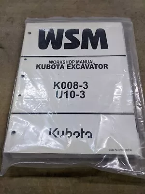 Buy Kubota Excavator K008-3 And U10-3 Workshop Manual • 42.13$