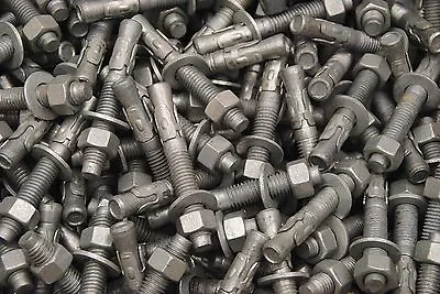 Buy (25) Galvanized Concrete Wedge Anchor Bolts 1/2 X 3-3/4 Includes Nuts & Washers • 32.99$