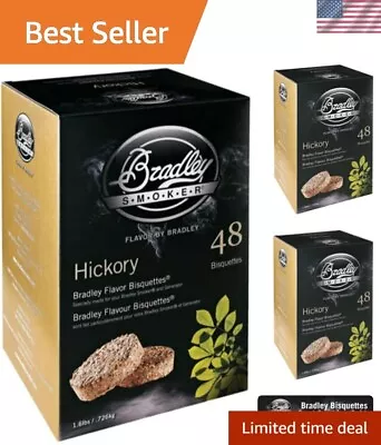 Buy Premium Pecan Wood Smoking Bisquettes - 48-Pack For Clean Smoke Flavor • 39.99$